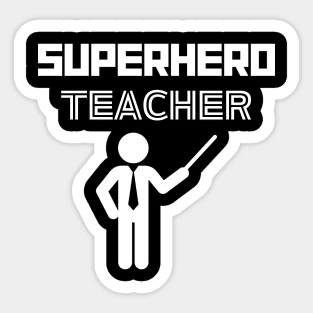 Superhero Teacher Sticker